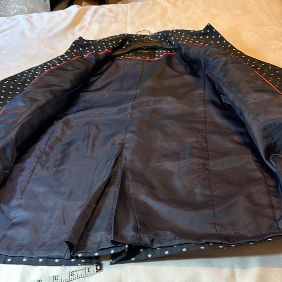 Talbots Navy Polkadot Rain Coat Jacket Size 4P Petite - Picture 11 of 16